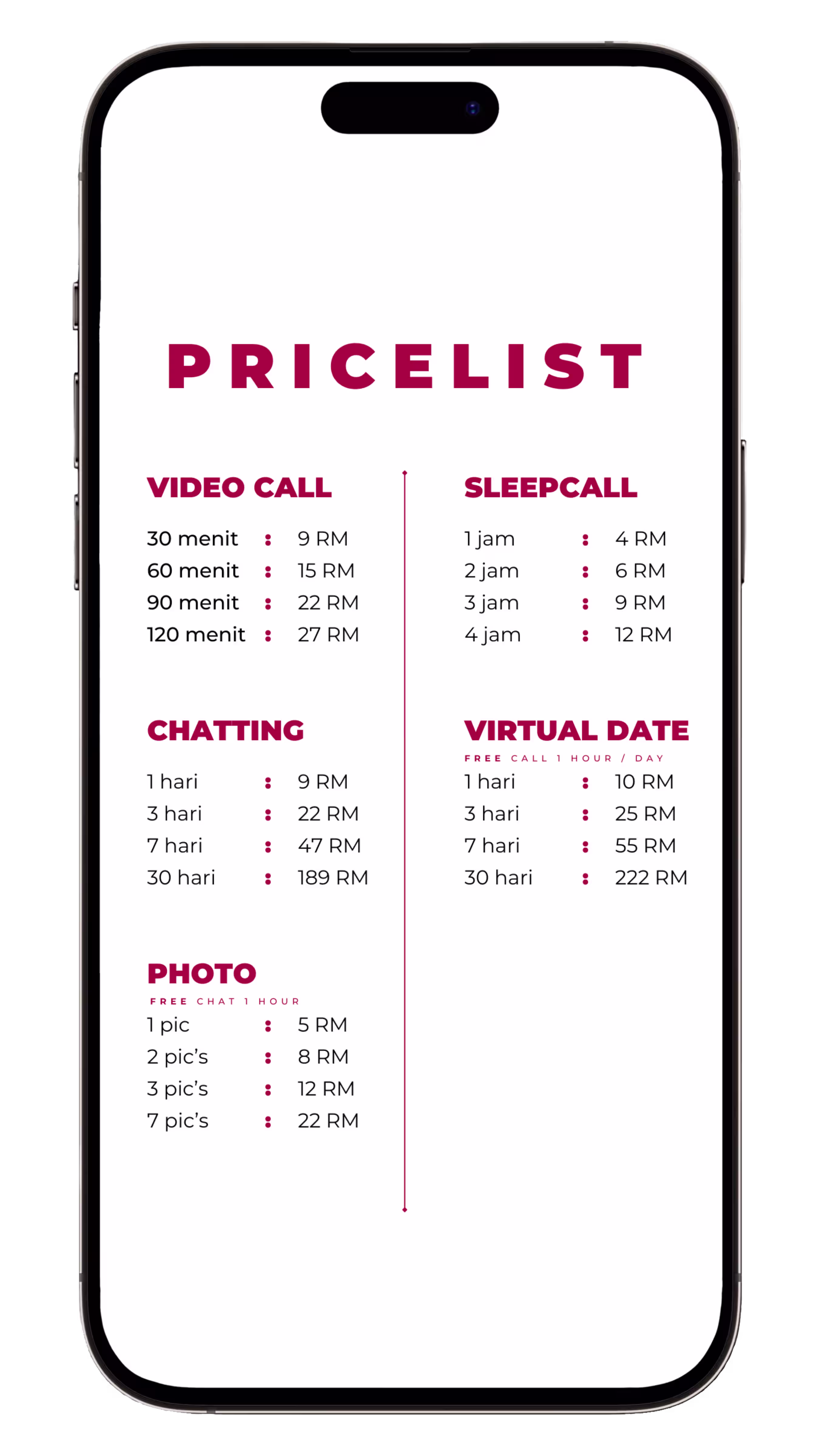 Ruang Berdua verified talent rent a friend Malaysia